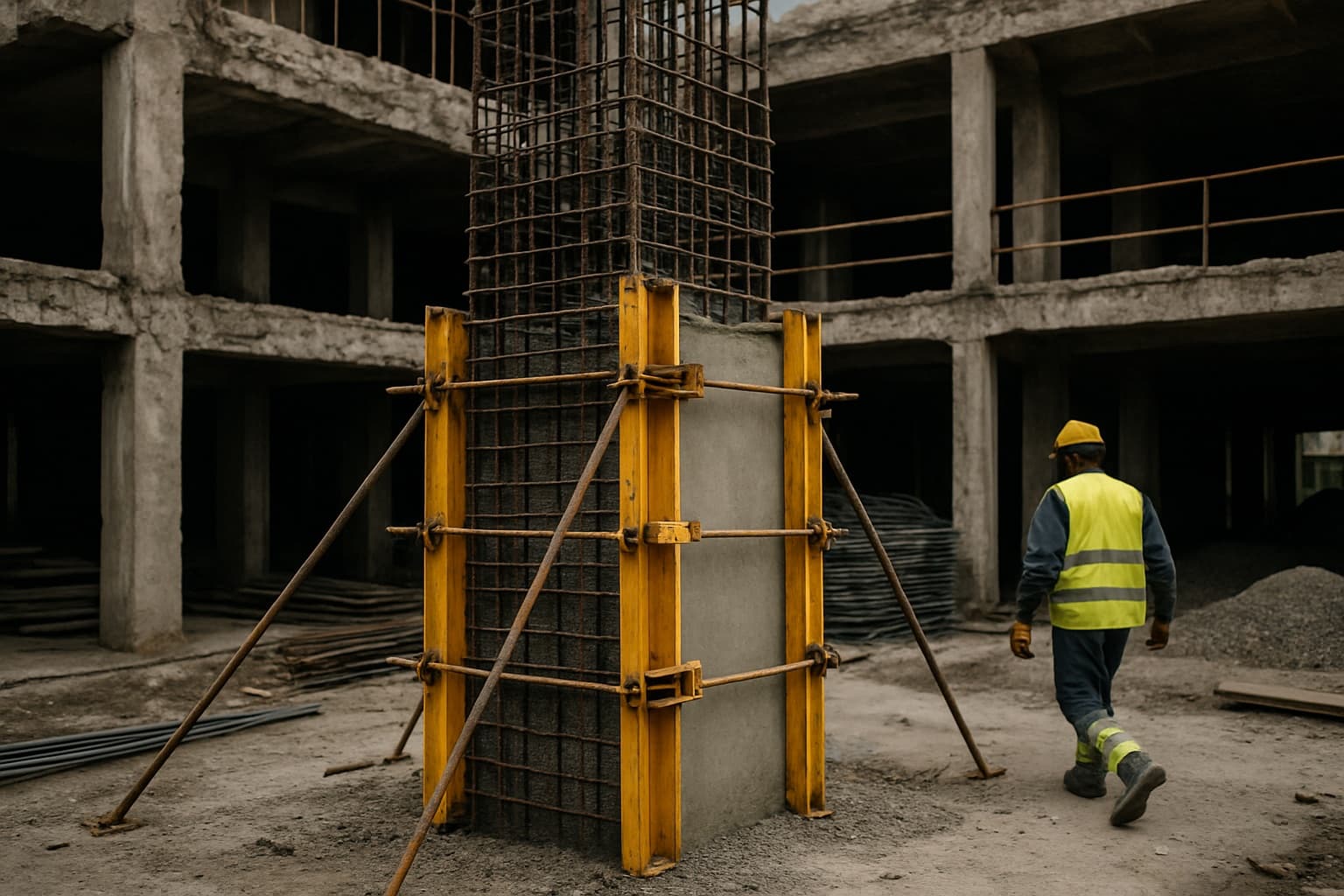 Güçlendirme Betonu Dökümü — Parmend sabit beton pompası