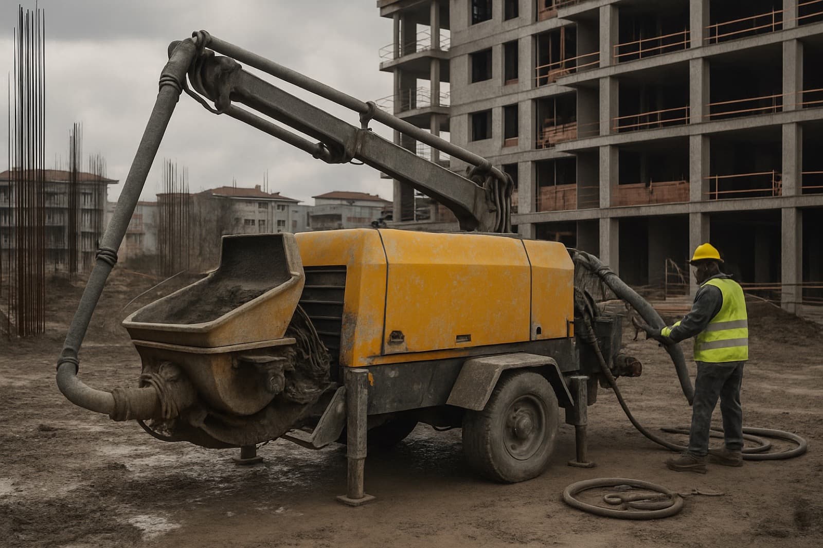 SABİT POMPA KURULUMU | Parmend sabit beton pompası