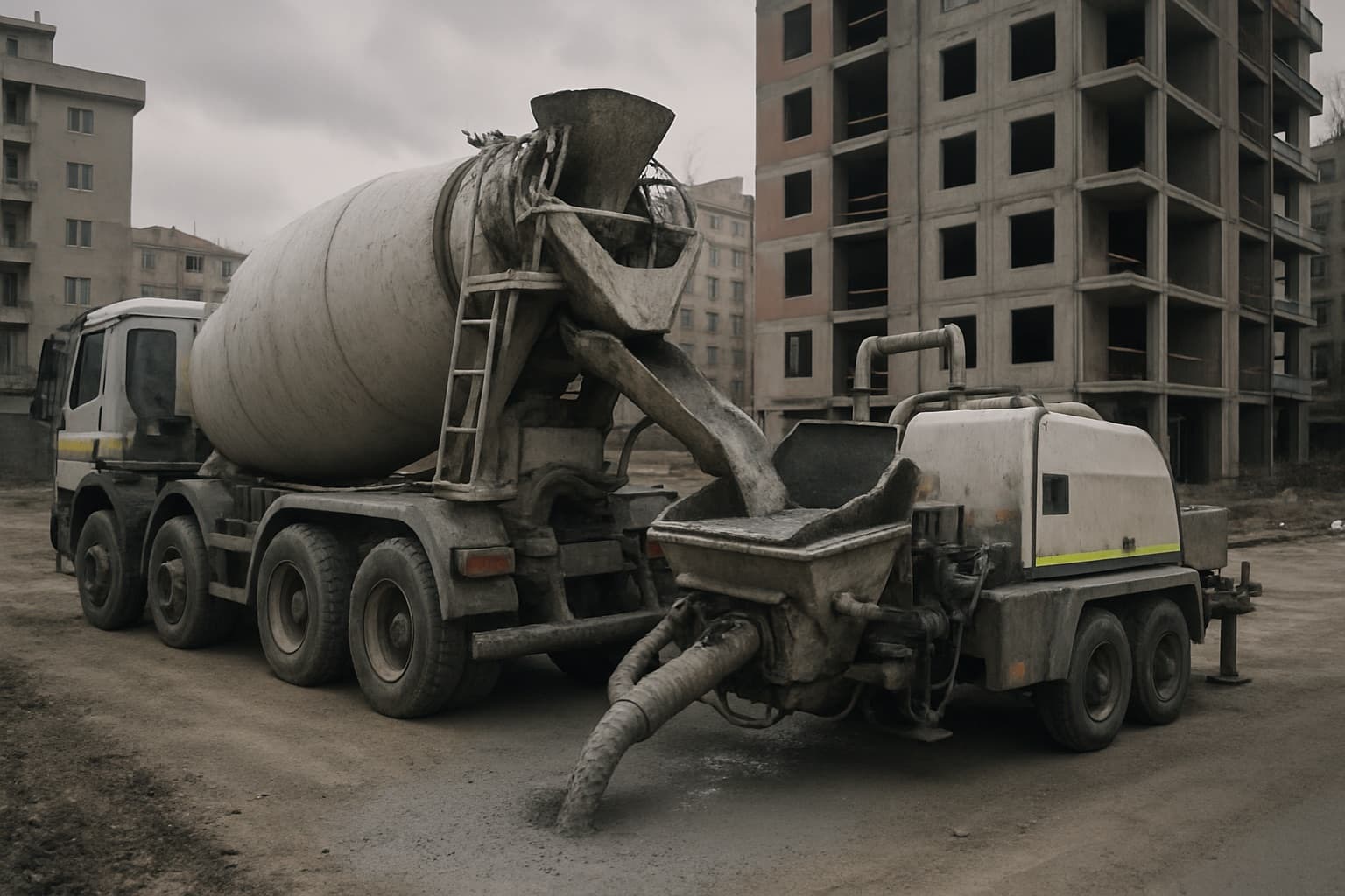 Makine Parkuru — Kamyon Mikser | Parmend sabit beton pompası
