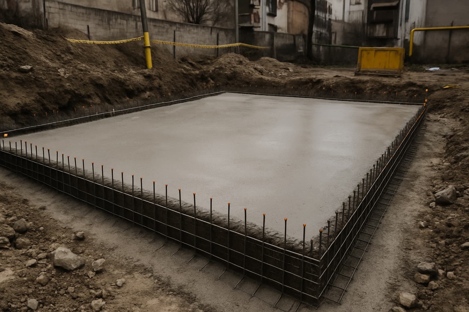 Öncesi / Sonrası — Temel Atımı | Parmend sabit beton pompası