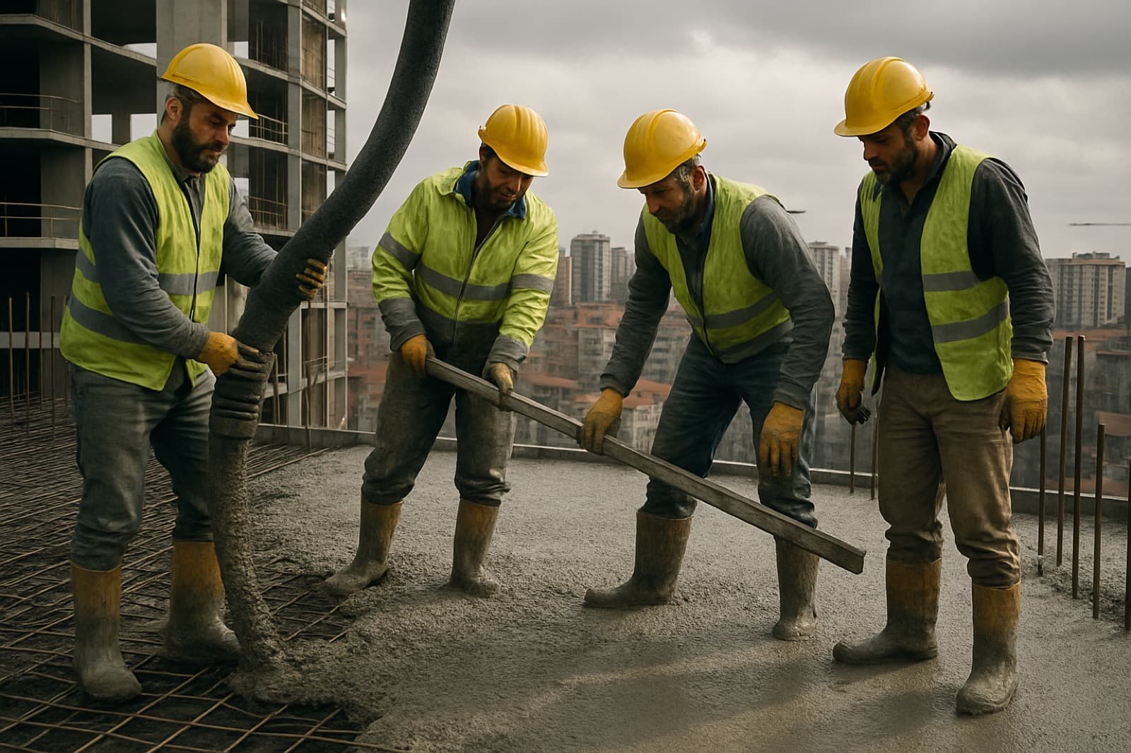 TABLİYE BETON DÖKÜMÜ | Parmend sabit beton pompası