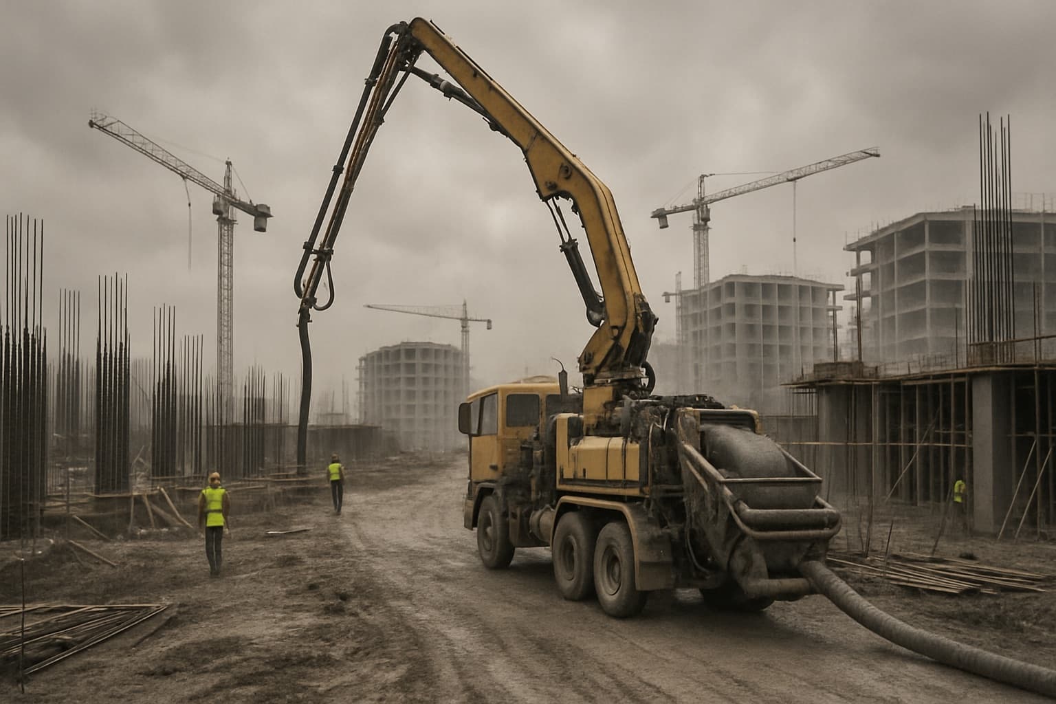 Şantiye Çalışmaları — Şantiye Anı | Parmend sabit beton pompası
